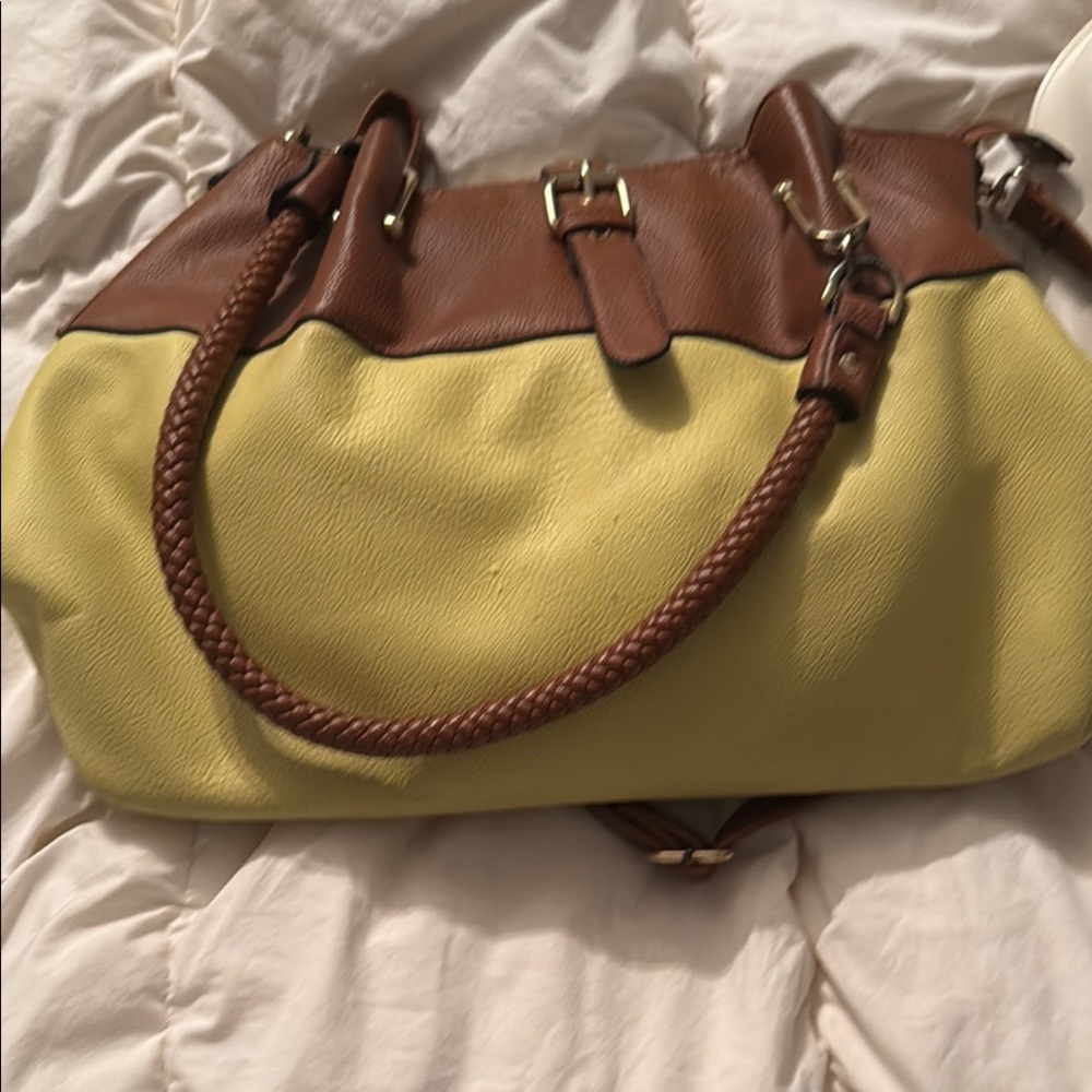 Wilson Brown and Yellow Hobo Bag